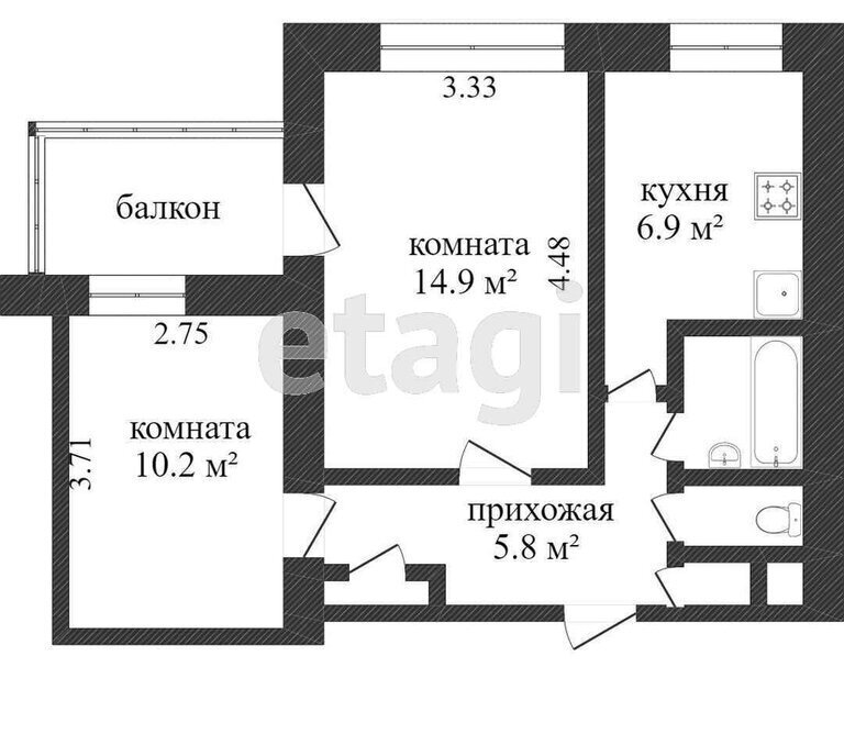 квартира г Ярославль р-н Ленинский ул Тургенева 19 фото 19