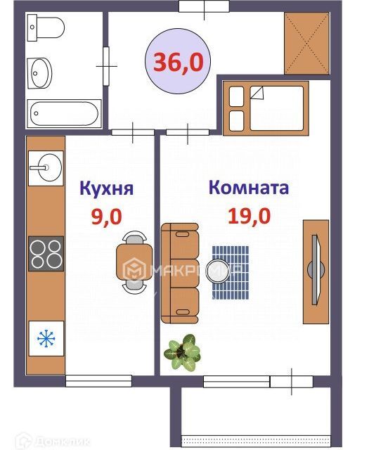 квартира г Киров р-н Октябрьский ул Андрея Упита 11/2 городской округ Киров фото 2