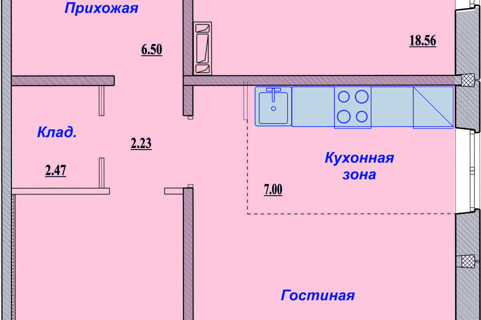 квартира г Новосибирск р-н Кировский Николая Сотникова, 15, Новосибирск городской округ фото 7