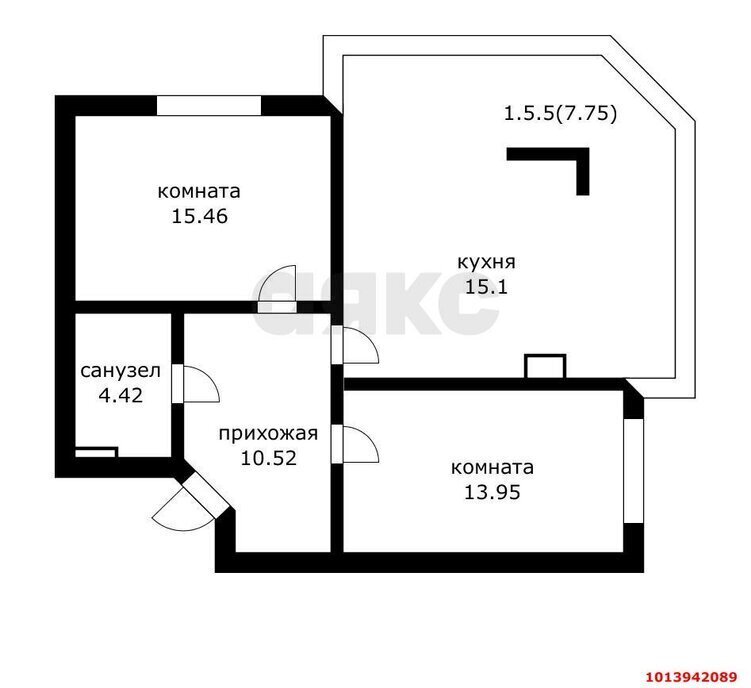 квартира г Краснодар р-н Прикубанский ул им. Григория Булгакова 10 фото 3