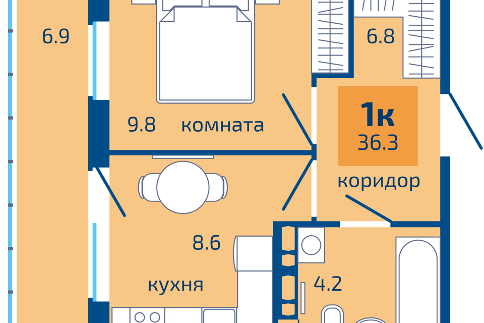 квартира г Пермь р-н Мотовилихинский ул Целинная 59/1 Пермь городской округ фото 1