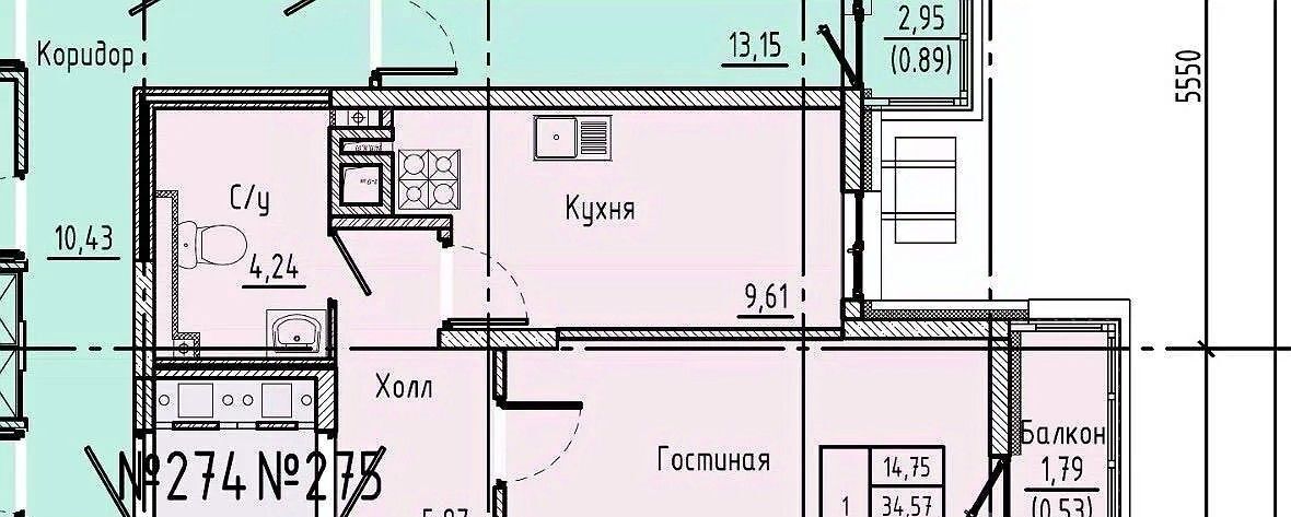 квартира г Ростов-на-Дону р-н Октябрьский ул Нансена 109/6 фото 2