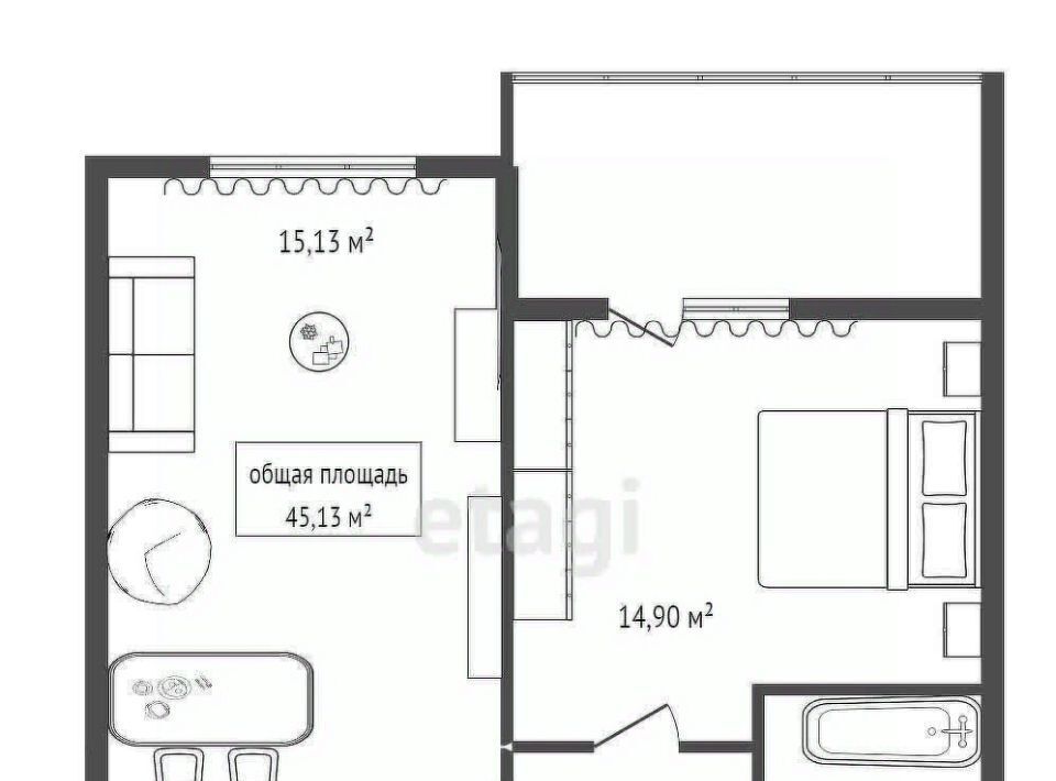 квартира р-н Новосибирский рп Краснообск мкр 3 12б Площадь Маркса фото 7