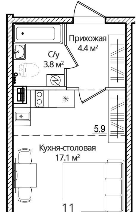 квартира р-н Псковский д Борисовичи ул Дмитрия Яковлева 6 Завеличенская волость фото 1