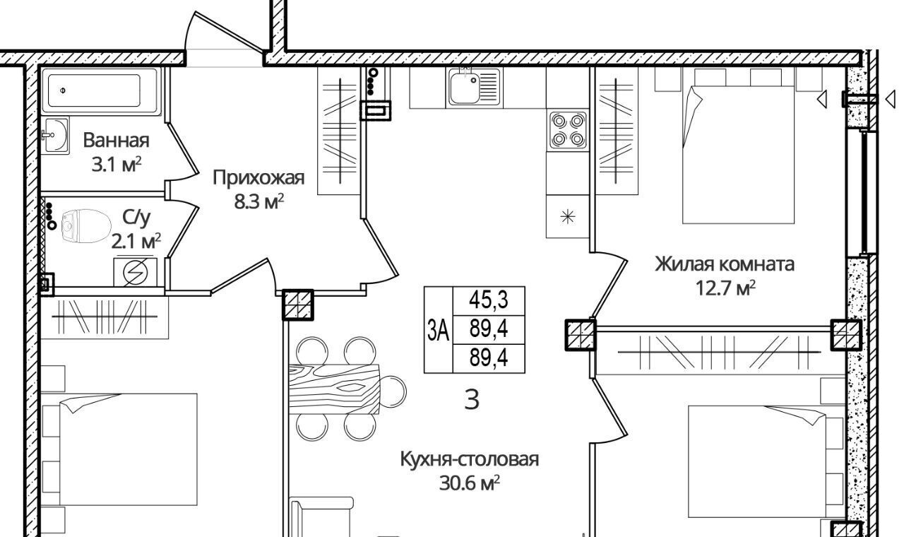 квартира р-н Псковский д Борисовичи ул Дмитрия Яковлева 6 Завеличенская волость фото 1