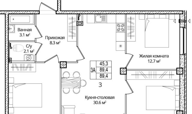 квартира ул Дмитрия Яковлева 6 Завеличенская волость фото