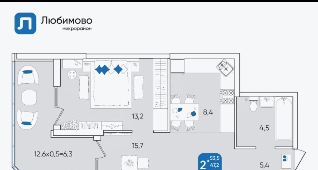 квартира г Краснодар р-н Прикубанский мкр Любимово 5/1 фото 29