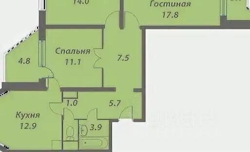 квартира г Москва метро Нахимовский проспект ул Болотниковская 36к/2 муниципальный округ Зюзино фото 13