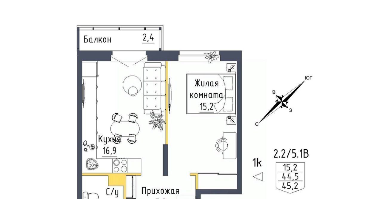 квартира г Екатеринбург р-н Орджоникидзевский ул Тюльпановая 12 Проспект Космонавтов фото 1