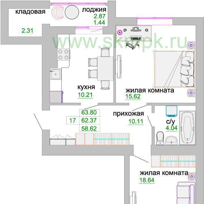 квартира р-н Зеленоградский г Зеленоградск ул Тургенева 16ак/2 фото 1