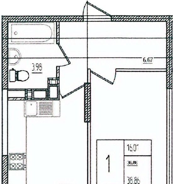 квартира г Краснодар р-н Прикубанский ул им. Кирилла Россинского 3/1 фото 2