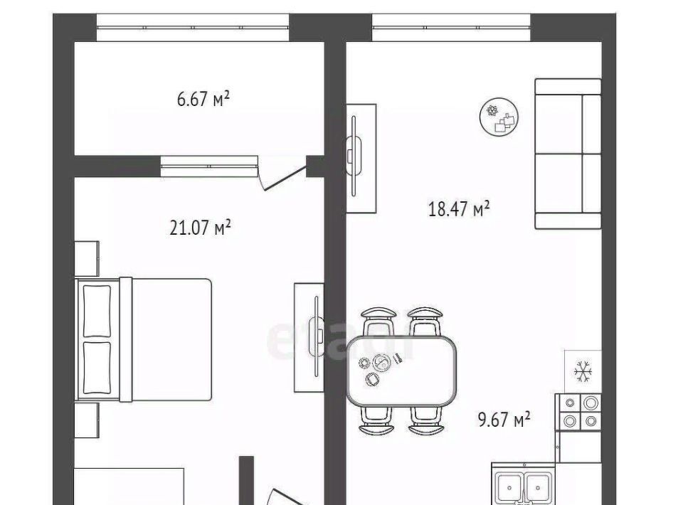 квартира г Новосибирск Заельцовская ш Дачное 22/3 фото 16