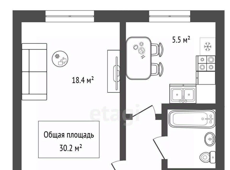 квартира г Новосибирск Маршала Покрышкина ул Крылова 43а фото 15