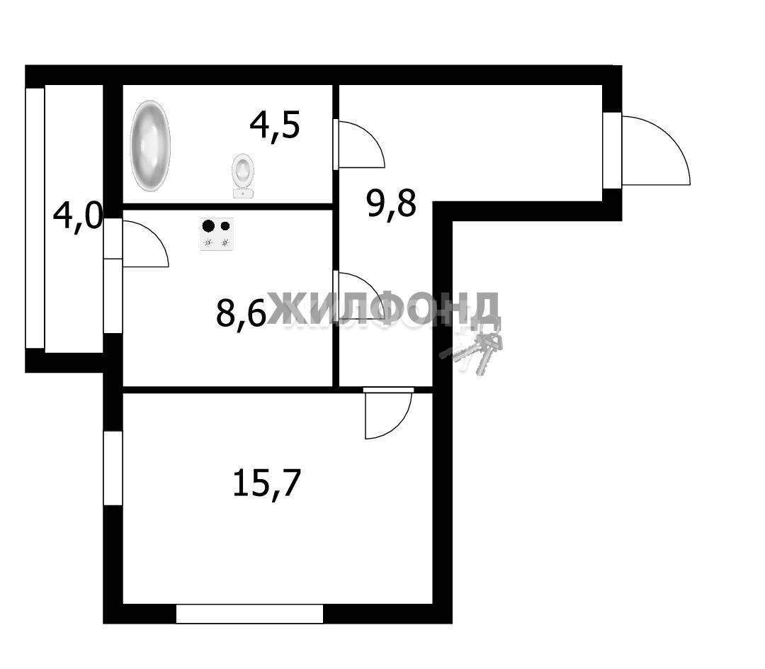 квартира г Новосибирск р-н Октябрьский ул Кирова 225 Речной вокзал фото 14