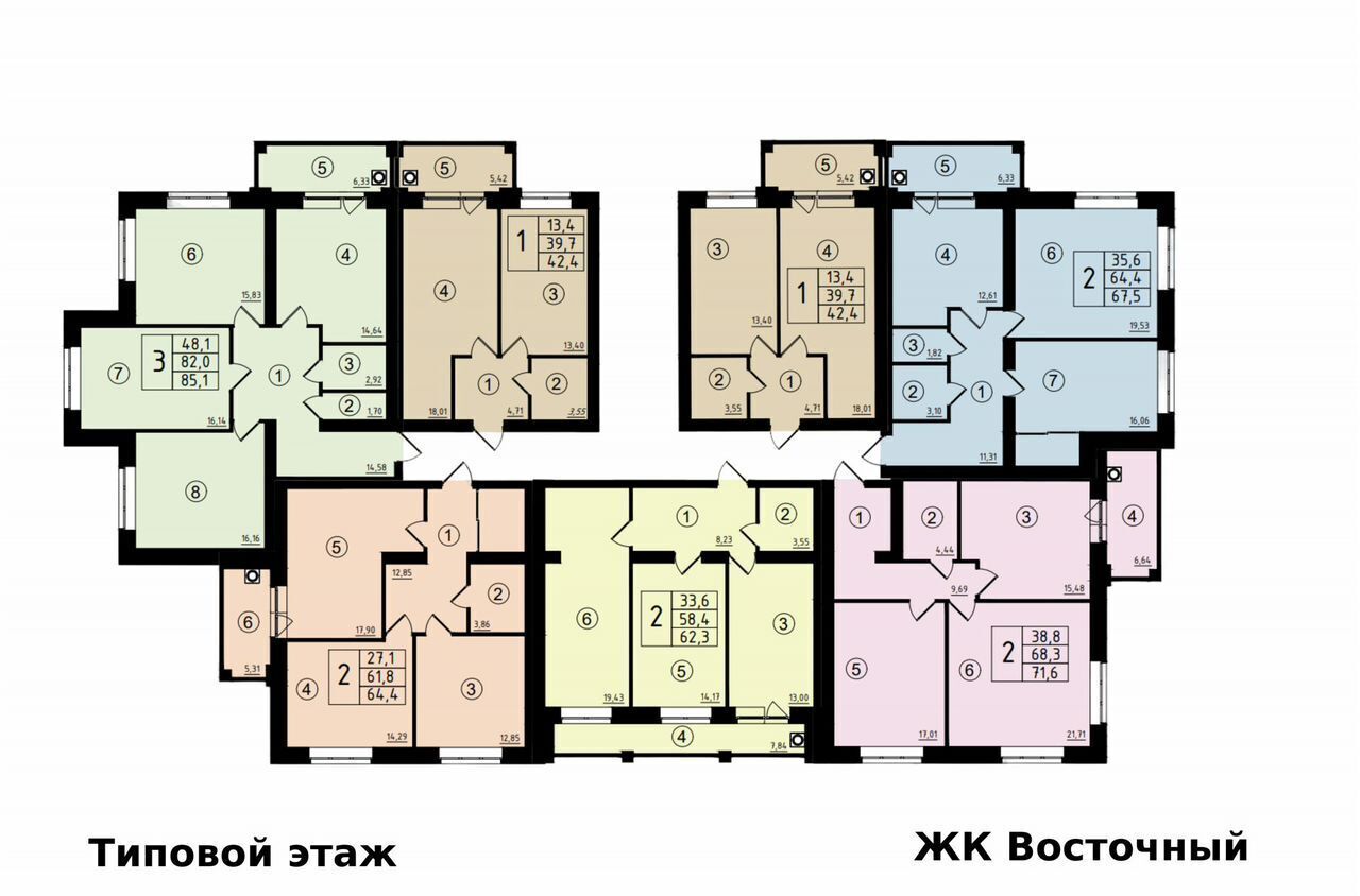 квартира г Ковров проезд Восточный 14 ЖК Восточный корп. 1 фото 2