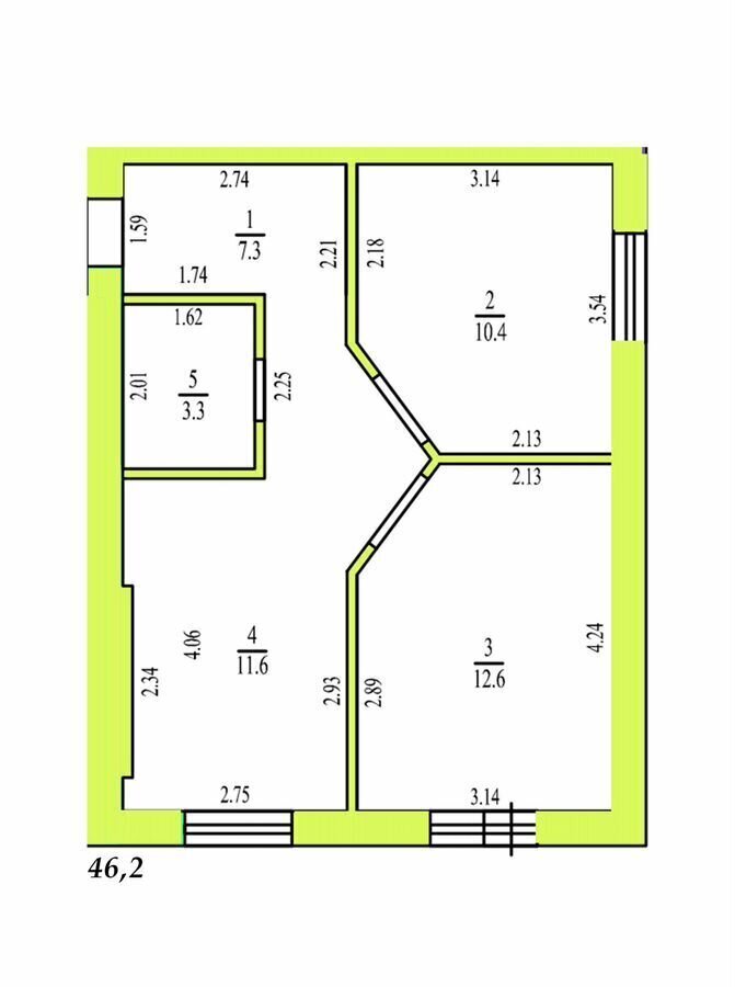 квартира г Оренбург р-н Дзержинский мкр-н Кушкуль, Тепличная ул., 19Б фото 17