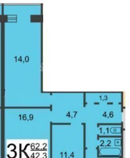 квартира г Нижний Новгород Горьковская ул Надежды Сусловой 4к/4 фото 2