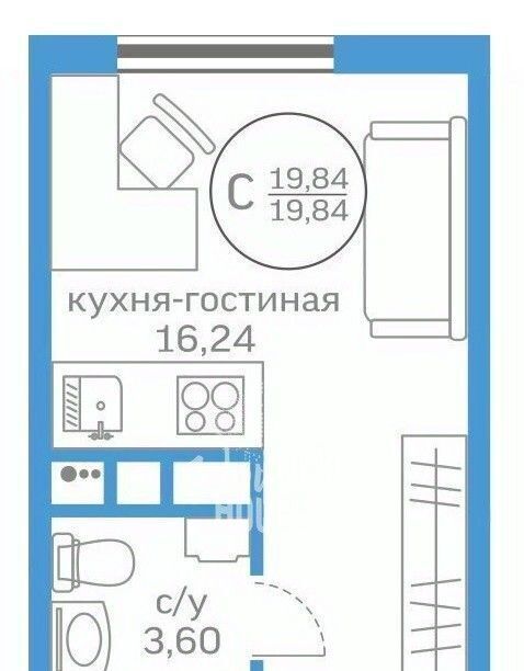 квартира г Тюмень р-н Калининский ул Краснооктябрьская 16 фото 6