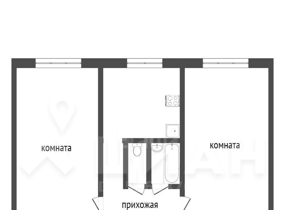 квартира г Омск р-н Ленинский ул Иртышская 36 Ленинский АО фото 2