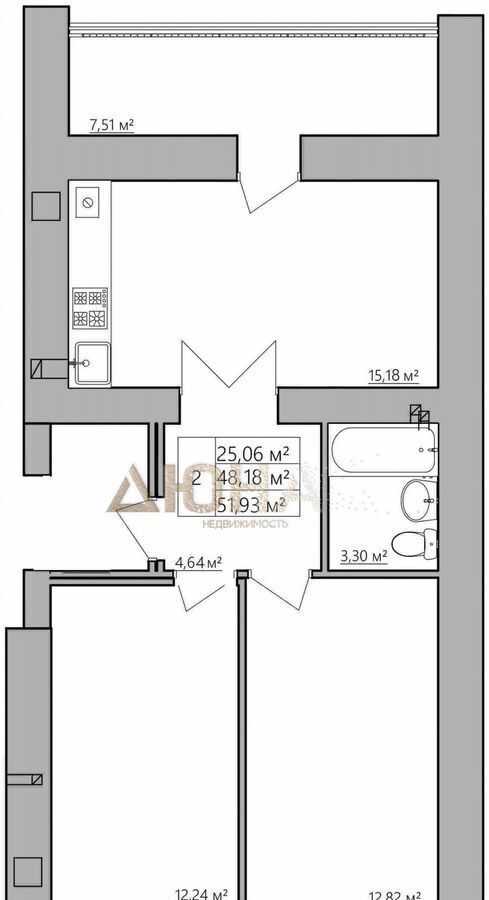 квартира г Кострома р-н Центральный Октябрьский ул Мира 19 фото 2