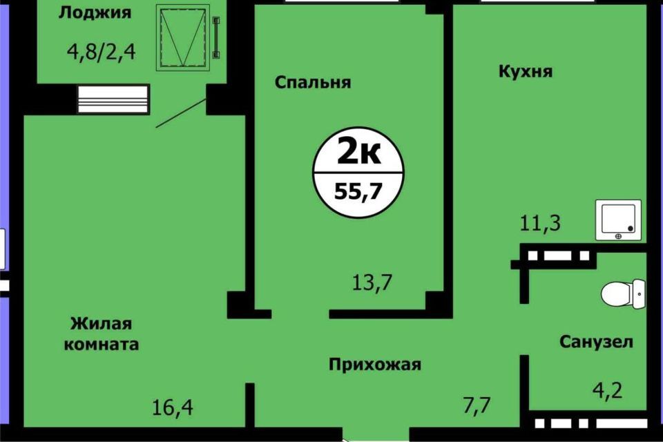 квартира г Красноярск р-н Свердловский ул Лесников 49 Красноярск городской округ фото 2