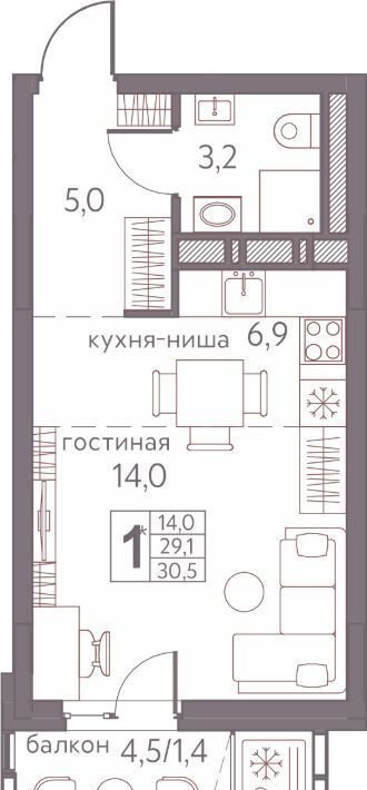 квартира г Пермь р-н Мотовилихинский ул Серебристая 3а фото 1