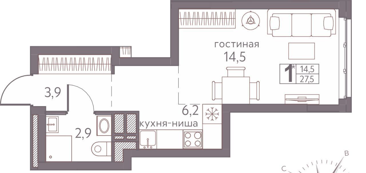 квартира г Пермь р-н Мотовилихинский ул Серебристая 3а фото 1