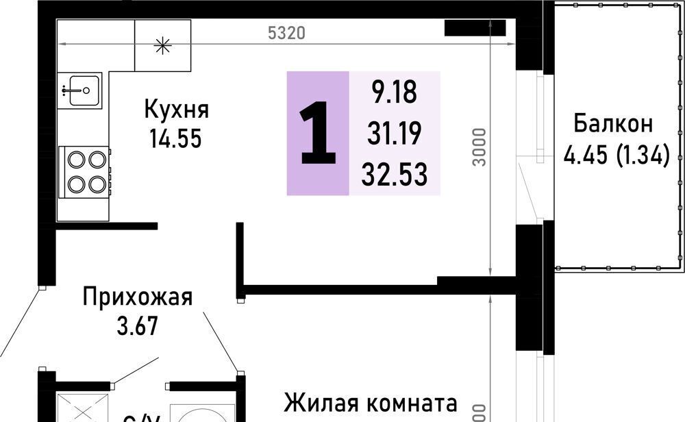 квартира р-н Анапский х Нижняя Гостагайка Анапа муниципальный округ фото 1