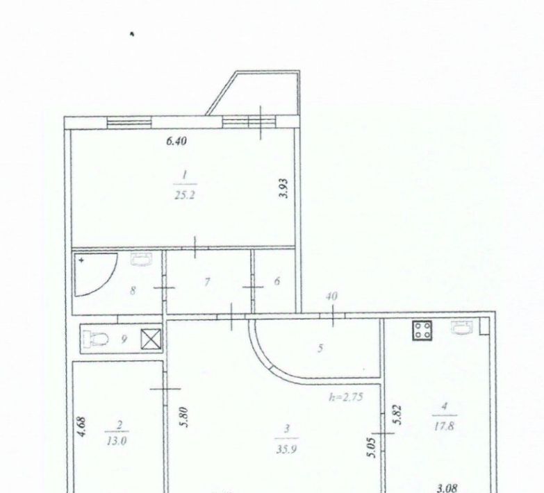 квартира г Сургут ул Югорская 38 27А фото 2