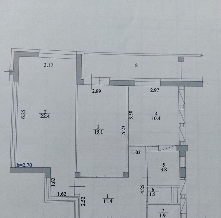 квартира г Волгоград р-н Кировский ул им. генерала Шумилова 30 фото 1