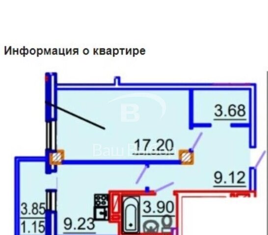 квартира р-н Пролетарский пр-кт 40-летия Победы 63/17с 3 фото