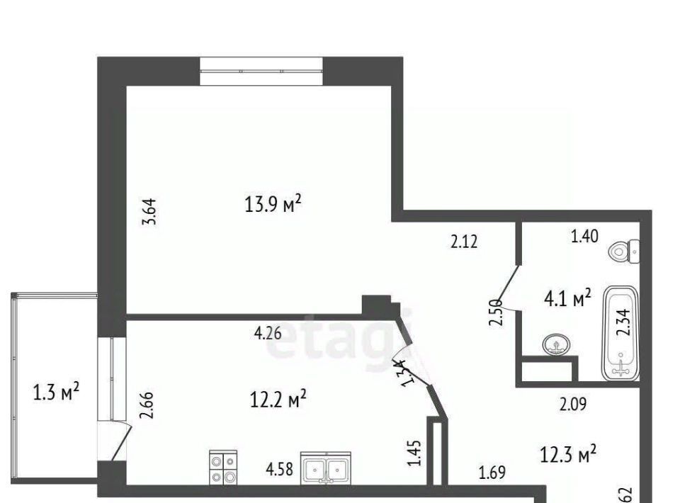 квартира г Омск р-н Кировский ул Дианова 27 Кировский АО фото 2