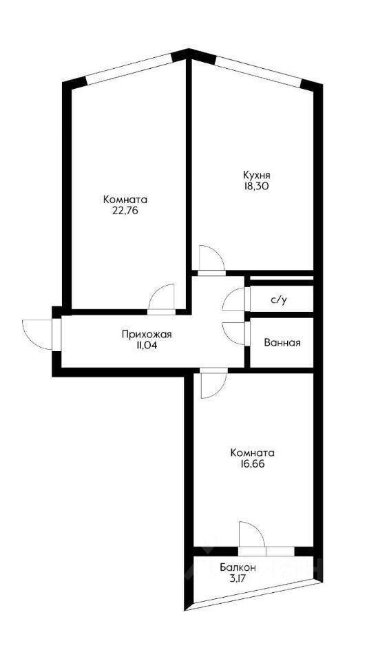 квартира г Краснодар р-н Прикубанский ул Восточно-Кругликовская 42/3 2 фото 16