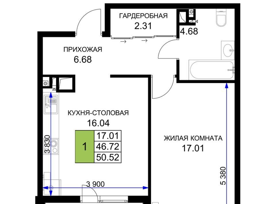 квартира г Краснодар р-н Центральный фото 1