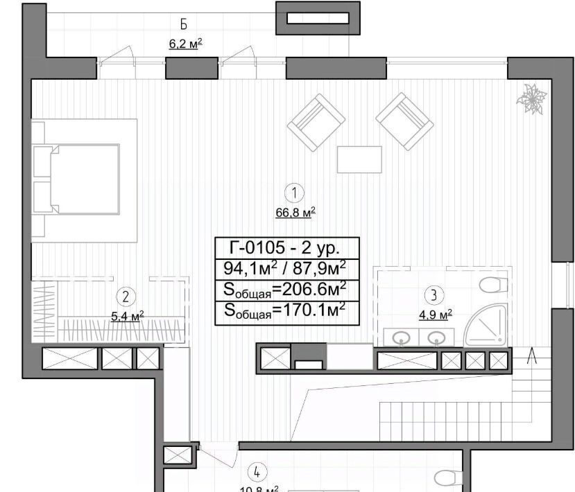 квартира г Москва метро Теплый Стан пр-кт Новоясеневский 3в муниципальный округ Ясенево фото 14