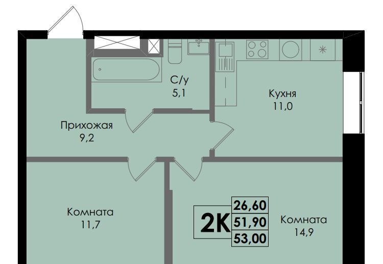 квартира г Ростов-на-Дону р-н Ленинский Ботаника жилой комплекс фото 1