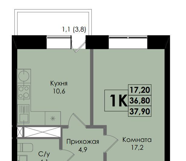 квартира г Ростов-на-Дону р-н Ленинский Ботаника жилой комплекс фото 1