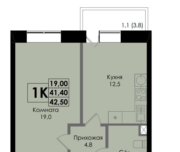 квартира г Ростов-на-Дону р-н Ленинский Ботаника жилой комплекс фото 1