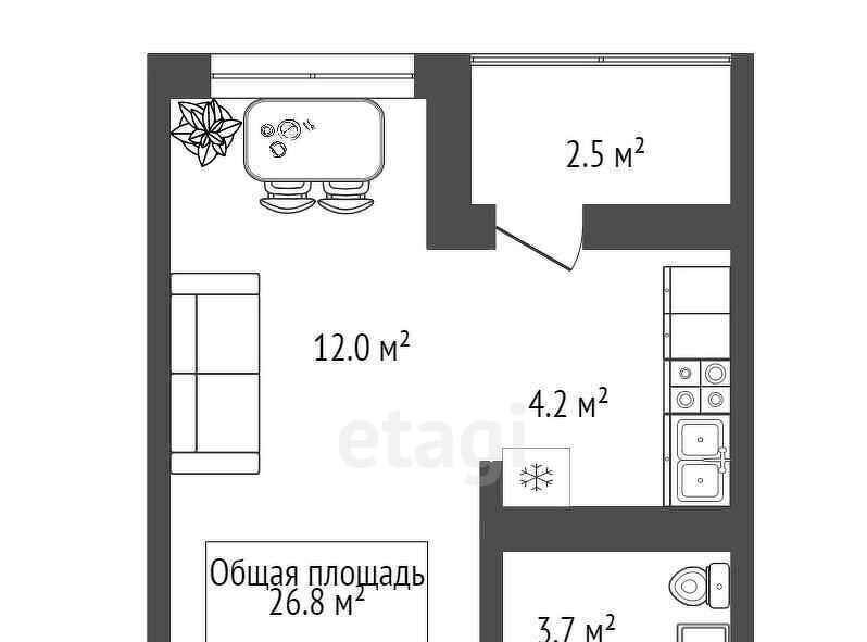 квартира г Новосибирск р-н Калининский Заельцовская ул Тайгинская 39 ЖК Тайгинский Парк фото 21