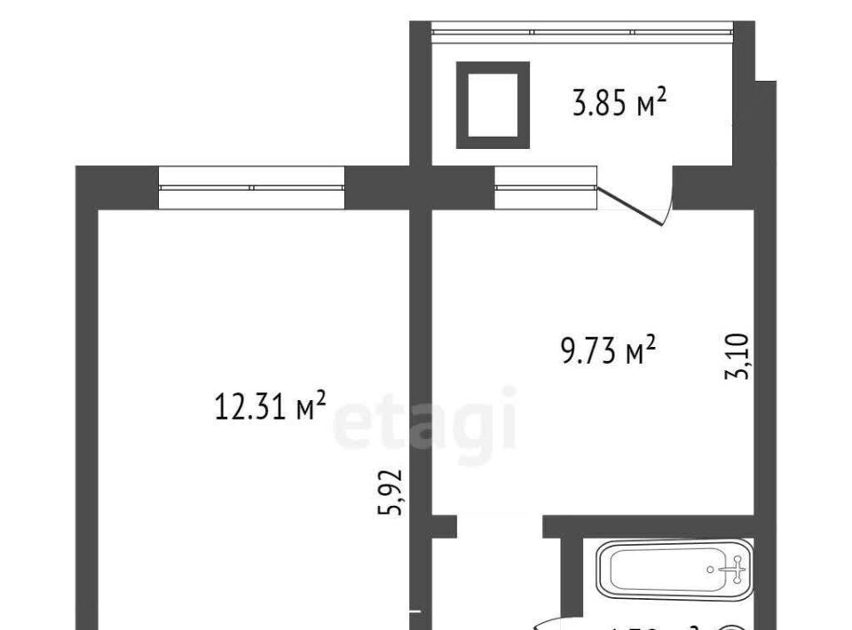 квартира р-н Новосибирский рп Краснообск мкр 3 14/1 ЖК «Кольца» городское поселение Краснообск фото 11