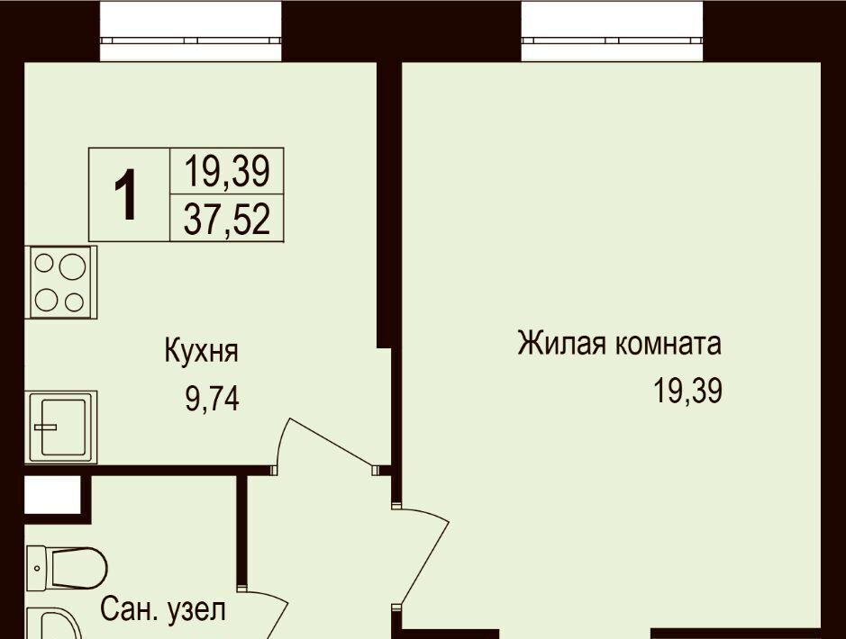 квартира г Подольск д Борисовка ул Рахманинова 13 ЖК «Новая щербинка» Силикатная фото 1