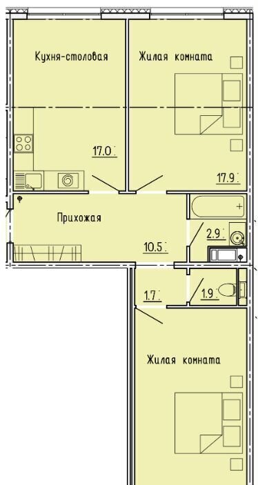 квартира г Пенза Пенза-4 ул Яшиной 4 ЖК «Лугометрия» р-н Октябрьский фото 8