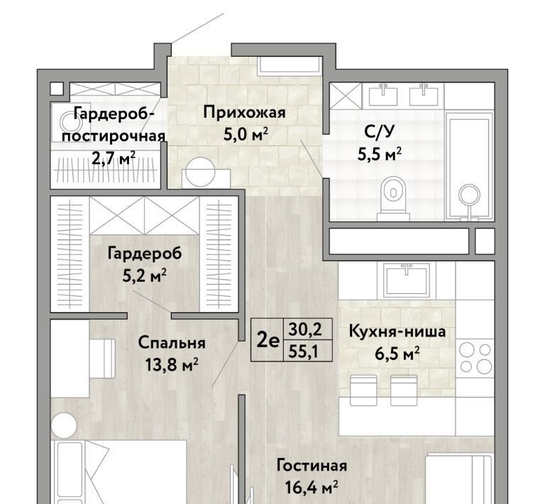 квартира г Хабаровск р-н Центральный ул Нагишкина 3 ЖК «Сердце Бонивура» фото 1