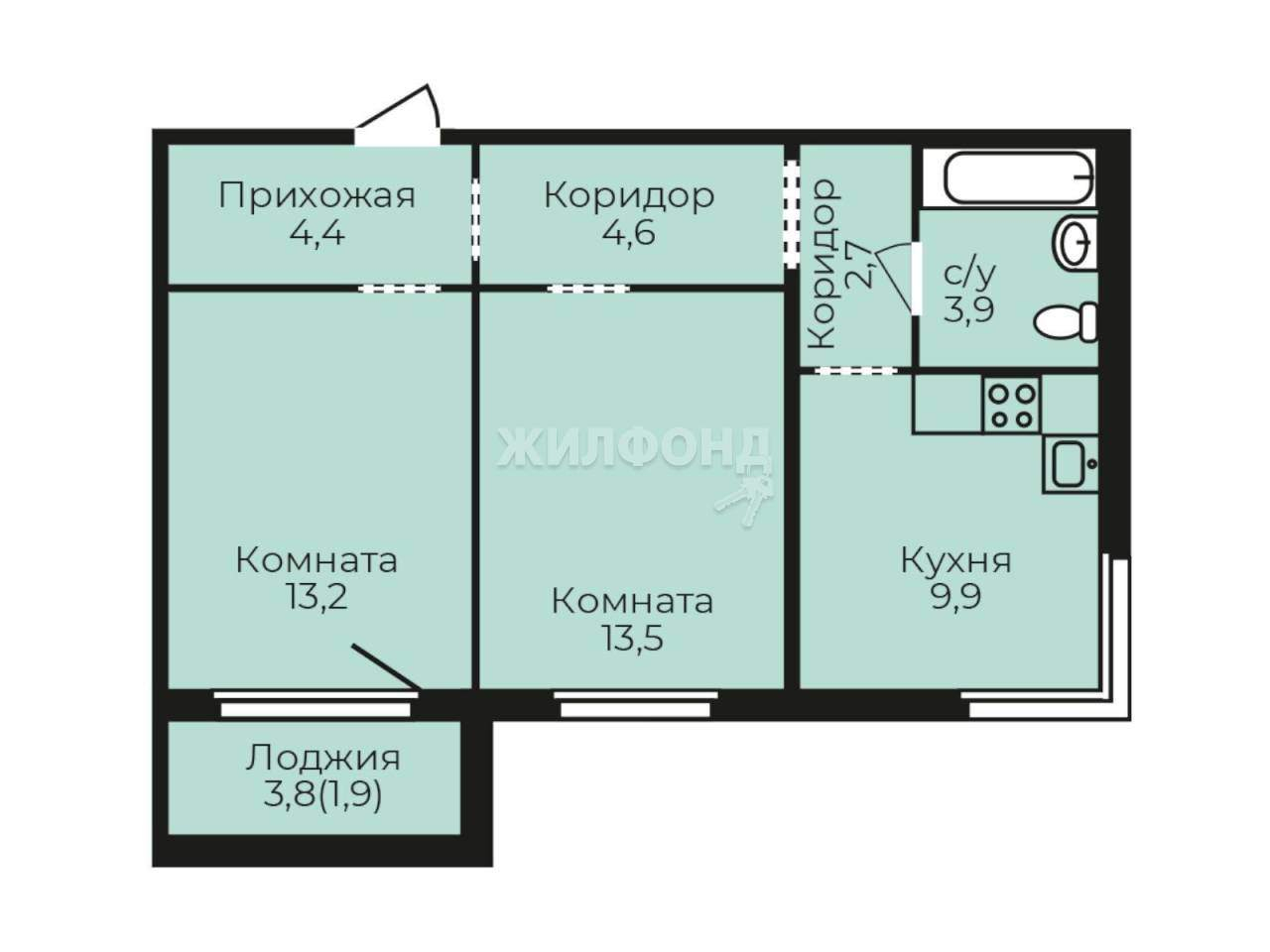 квартира г Барнаул р-н Центральный ул Кутузова 14а фото 2