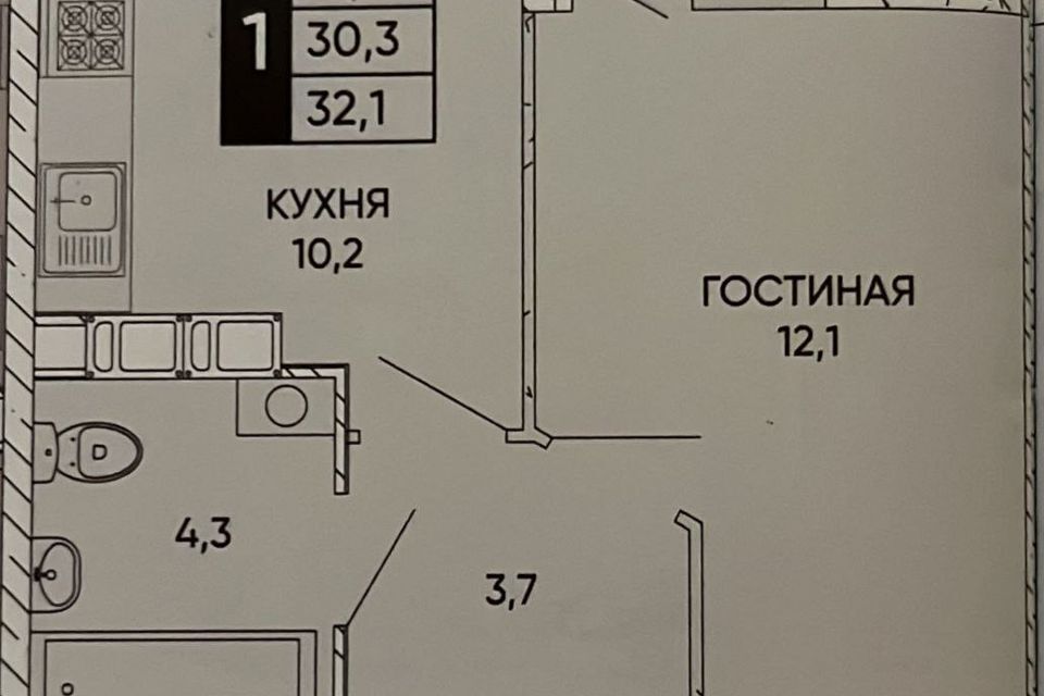 квартира г Ростов-на-Дону р-н Кировский ул Левобережная Ростов-на-Дону городской округ, 6/6 ст 1 фото 10