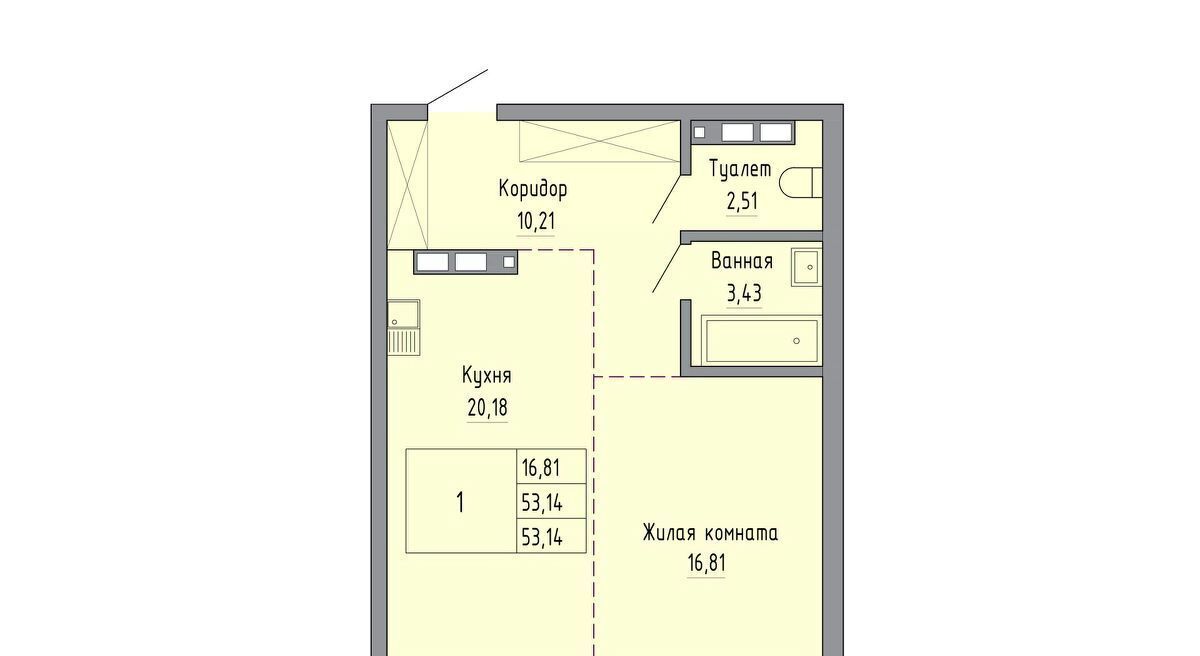 квартира г Хабаровск р-н Индустриальный ул Шеронова 20 ЖК «ONYX» фото 1