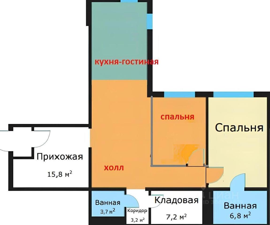 квартира г Москва ул Архитектора Власова 6 ЖК «Вавилово» Московская область фото 14