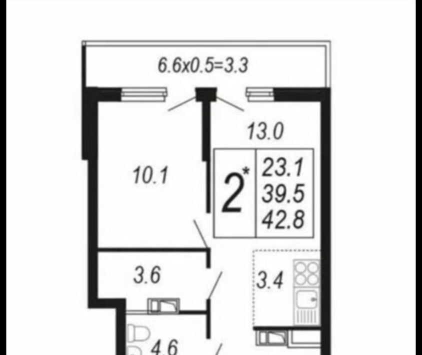 квартира г Краснодар р-н Прикубанский б-р Адмиралтейский 3к/3 фото 10