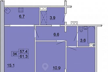 квартира г Иркутск р-н Ленинский Ново-Ленино 3 1-й Ленинский квартал тер. фото 1