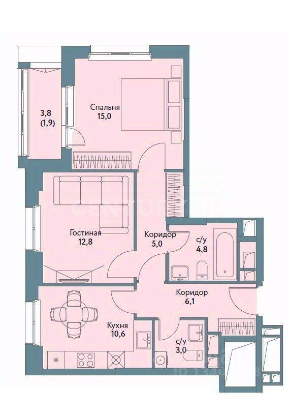 квартира г Москва п Матвеевское 6, 119501, Московская область фото 2